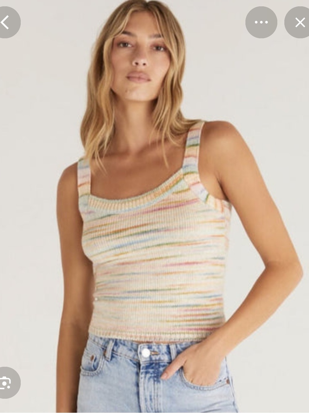 NWT Z Supply Ingrid marled sweater Pastel Ribbed Knit Tank Top